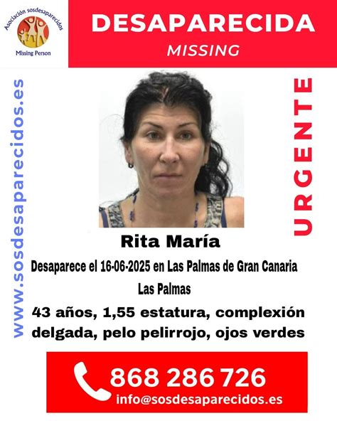 SOS Desaparecidos busca a Rita María, desaparecida en Las Palmas de ...