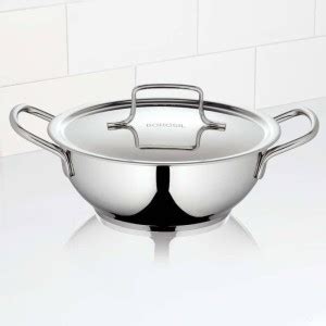 BOROSIL Triply Impact Bonded Bottom Kadhai 20 cm diameter with Lid 1.8 ...