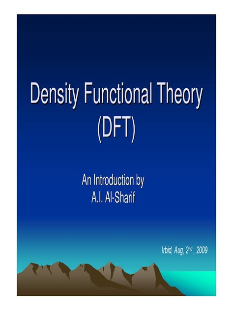Image result for Density functional theory DFT Basics