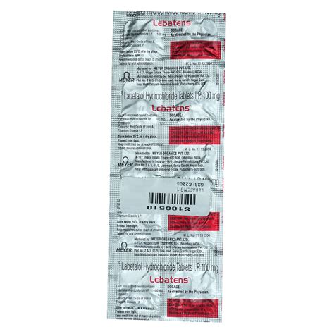 Lebatens 100 Tablet 10's Price, Uses, Side Effects, Composition ...