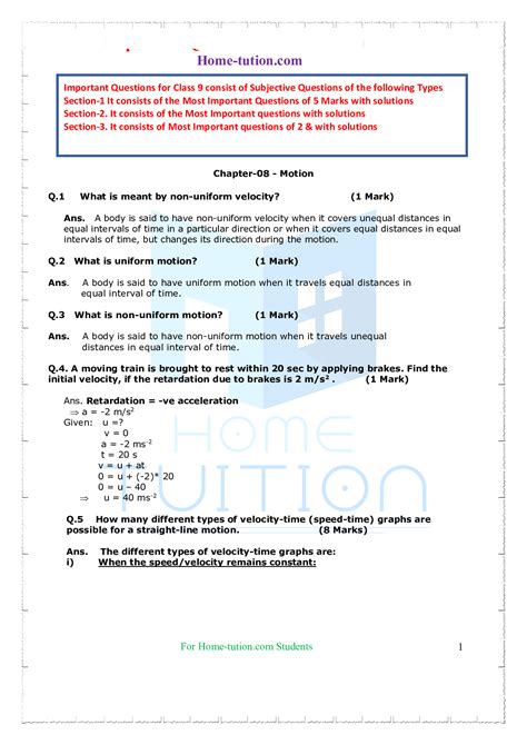Science Class 9 Motion Questions 的图像结果