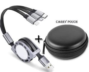 BUFONA 3in1 Retractable Fast Charging Cable Multiple Charging Cord ...