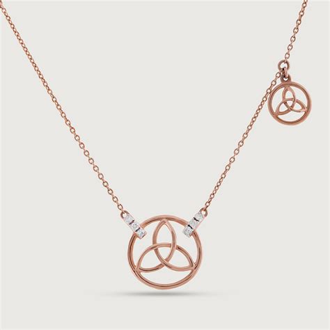 Trinity Knot Gold & Diamond Necklace