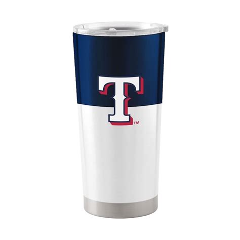 Logo Brands Texas Rangers 20-fl oz Stainless Steel White Cup Set of: 1 ...