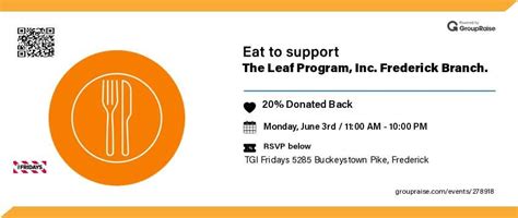 Leaf Monday Fundraiser @ TGI Fridays, Dine, Donate, and Make a ...