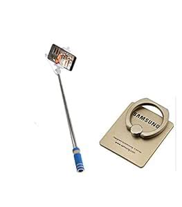FashionBazar Mini Selfie Stick Monopod with Aux Cable for Apple iPhone ...