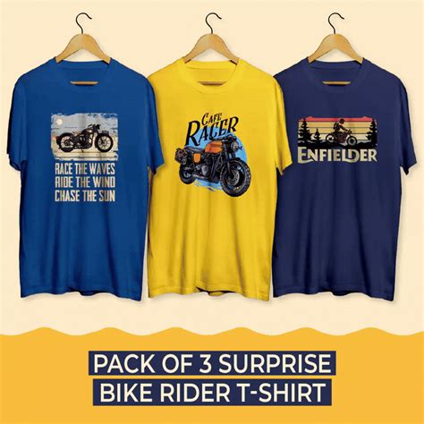 Pack of 3 Bike Rider Surprise T-Shirts (Super Saver Pack) – Soul & Peace