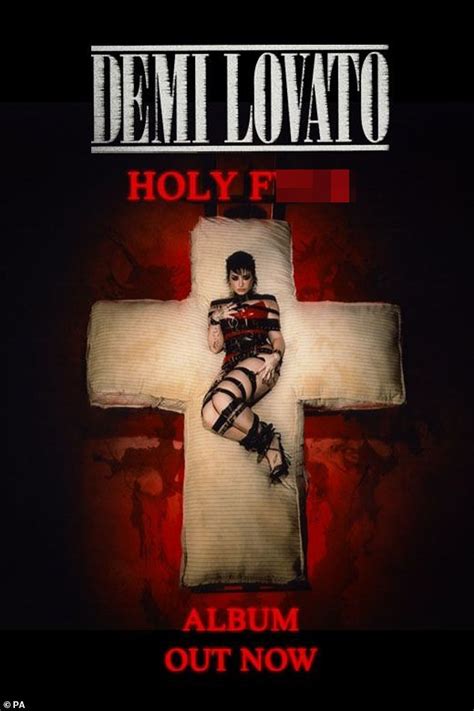 Demi Lovato album poster is banned for being offensive to Christians ...