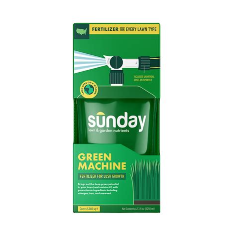 Sunday Green Machine 5,000 Sq. ft. Liquid Lawn Fertilizer 42.3 oz 22-0 ...