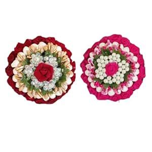 Trendy Womaniyas Artificial Flower Bun Juda Maker Flower Gajra Hair ...