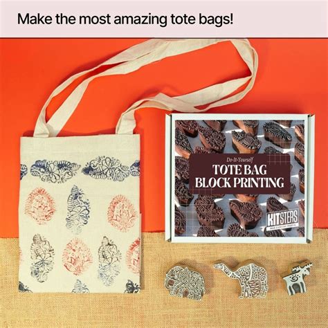DIY Block Printing Kit (Tote Bag) | Best Indian Arts & Crafts Kit ...