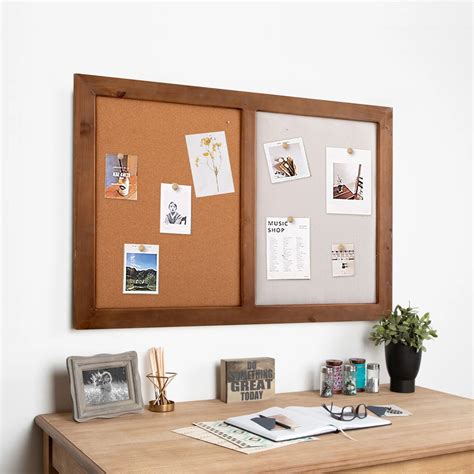 Large Framed Cork Board 30x40 Notice Board. Enclosed Cork Board Holds