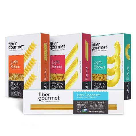 Fiber Gourmet Pasta Variety Pack - Spaghetti, Rotini, Penne, Elbows - Low Calorie & Fiber-Rich ...