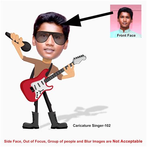 Personalized Singer Caricature Cutout Stand (Caricature Singer-102 ...