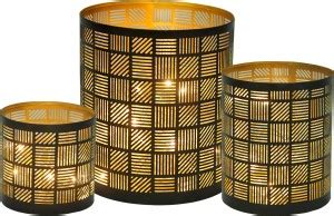 Logam Logam Modern Moroccan Tea Light Votive holders(Set of three) Iron ...