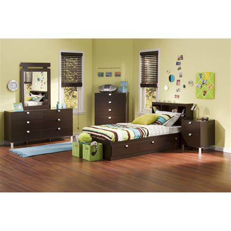 Buy South Shore Spark 3-Drawer Storage Bed, Twin, Chocolate, with ...