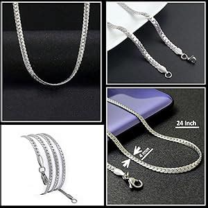 Saizen Silver-Plated Stainless Steel Chain Necklace for Men and Boys ...