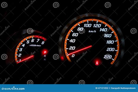 Speed Counter Showing Zero Kilometers Per Hour Stock Photo - Image of ...