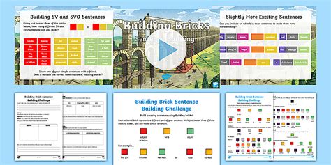Building Brick Sentence Building Activity