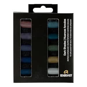 Rembrandt Soft Pastel Set, Dark Shades, 10 Count | Half-Stick Pastels ...