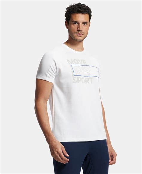 Buy Super Combed Cotton Blend Graphic Printed Round Neck Half Sleeve T ...