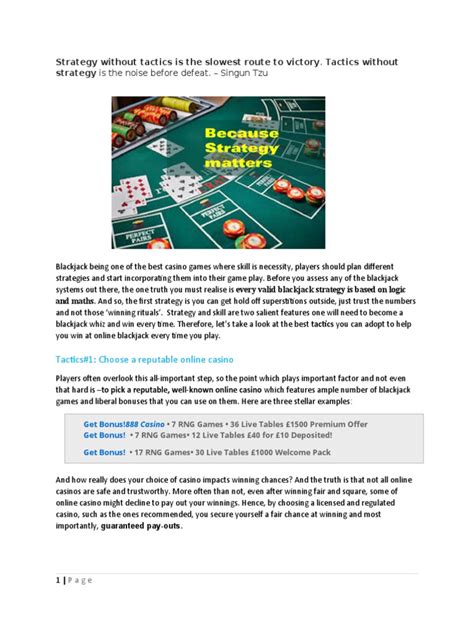 The Perfect Blackjack Strategy: Choosing a Reputable Casino, Understanding Game Variants, Using ...