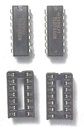 TL074 JFET-Input Operational Amplifiers 8 PIN DIP, Romtek Set of Two ...