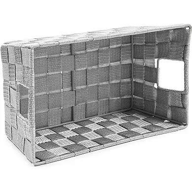 Farmlyn Creek Grey Woven Basket for Bathroom, Closet and Pantry Storage ...