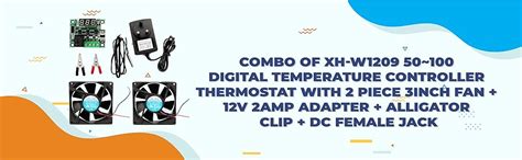 Robotbanao 12V W1209 Digital Temperature Controller+12V DC 3 inch ...