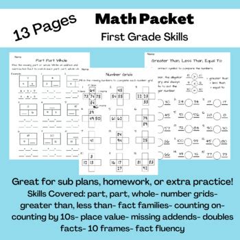 Image result for First Grade Math Sheets