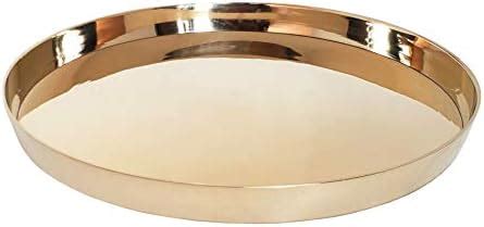 Pure Source India Kansa Thali - 1 Piece, 30 Cm, Gold (Bronze) : Amazon ...