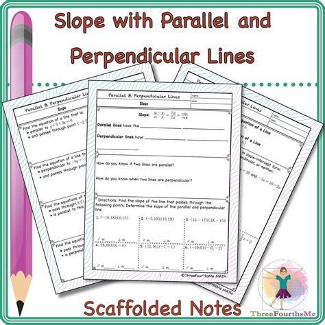 Slope of Parallel and Perpendicular Lines Practice worksheet ...