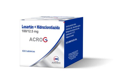 LOSARTÁN 100 MG + HIDROCLOROTIAZIDA 12.5 MG – Acromax Dominicana