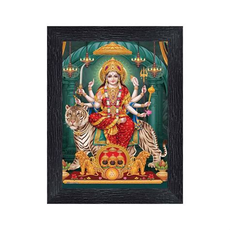 pnf Durga Maa Religious Wood Photo Frames with Acrylic Sheet (Glass ...