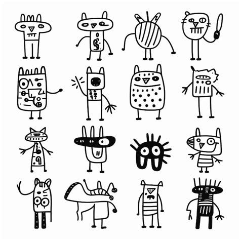 Character doodle Images - Free Download on Freepik