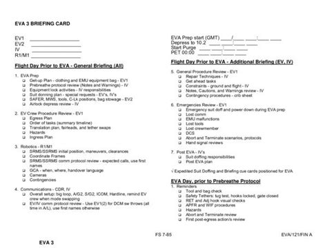 EVA 3 Briefing Card Overview - ShareMyNotes | Digital Notes & Study ...