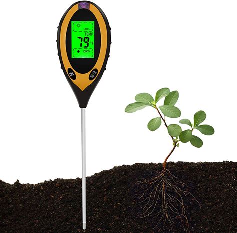 KERRO 4-in-1 Hydroponic Soil Ph Tester Moisture Meter with Sensor Prob ...