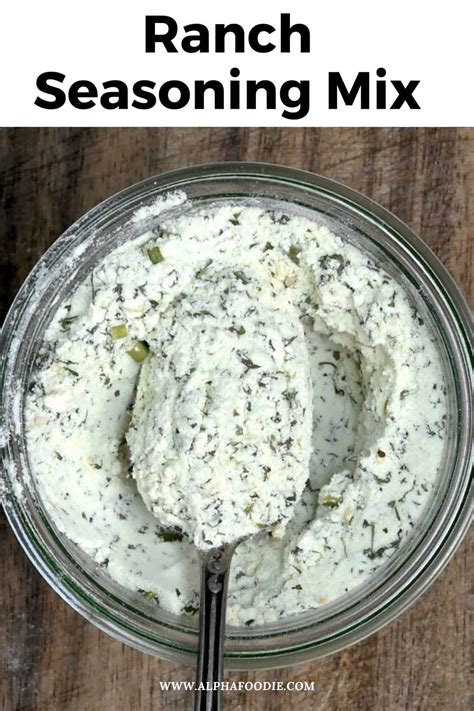 Homemade Ranch Seasoning Mix - Alphafoodie
