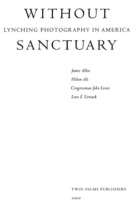 Without Sanctuary Book - 1PDF