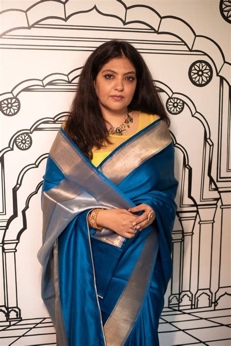 Nishaara- Blue Satin Silk Banarasi Saree – Priyanka Raajiv