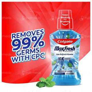 Colgate Maxfresh Plax Peppermint Mouth Wash 250 Ml - Uses, Side Effects ...