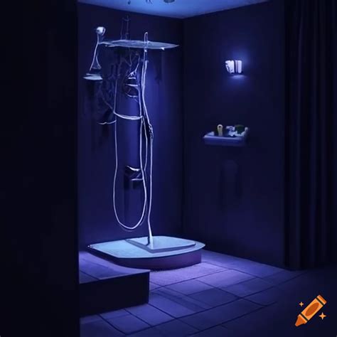 Aesthetic shower at night on Craiyon