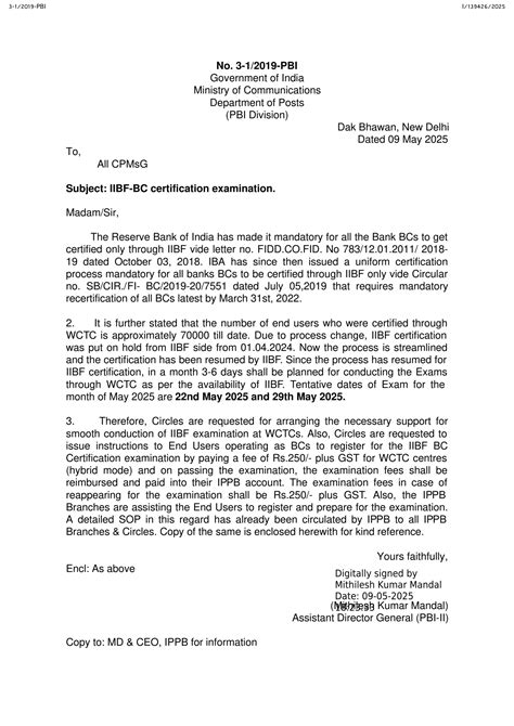 Mandatory IIBF-BC Certification Examination for Banking Correspondents ...