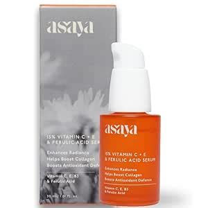 Asaya 15% Vitamin C Face Serum | Brightens Skin, Fades Dark Spots ...