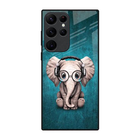 Adorable Baby Elephant Samsung Galaxy S22 Ultra 5G Glass Back Cover ...