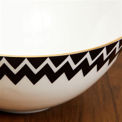 Buy Andrey Bone China Zigzag Cereal Bowl - 800ml from Home Centre at ...
