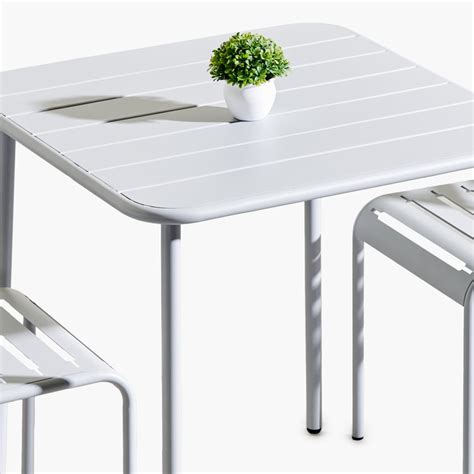 Buy Odin Metal 2-Seater Outdoor Table Set - White from Home Centre at ...