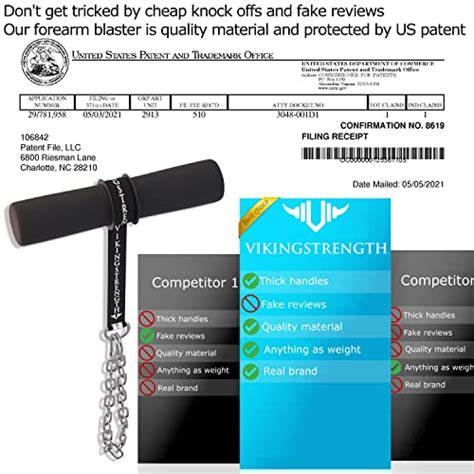 VIKINGSTRENGTH Forearm Blaster- Fat Thick Grips Forearm Strength ...