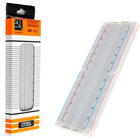 ROBOWAY Premium 830 Tie-Points Breadboard Set, MB-102 Solderless ...