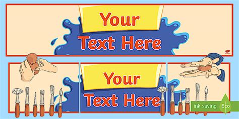 Editable Art Display Banner